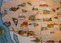 1930's PWA Public Works Administration Vintage WPA era Poster Map