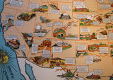 1930's PWA Public Works Administration Vintage WPA era Poster Map