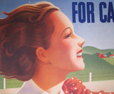 1940's Original Sascha Maurer Quaker State Motor Oil Vintage Poster