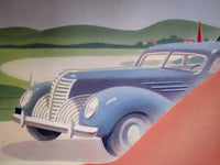 1940's Original Sascha Maurer Quaker State Motor Oil Vintage Poster