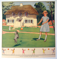 1930's Princess Elizabeth Vintage British Children's Poster (Queen)