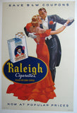 1930's Raleigh Cigarette Ballroom Dancing Vintage Poster