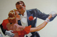 1930's Raleigh Cigarette Ballroom Dancing Vintage Poster