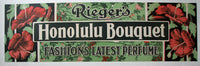 1900 Rieger's Honolulu Bouquet Vintage Perfume Poster