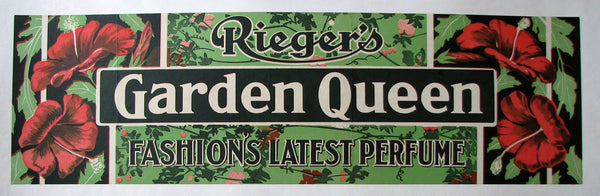 1900 Rieger's Garden Queen Vintage Perfume Poster