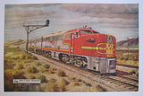 1948 Santa Fe Diesel Streamliner Vintage Railroad Train Poster