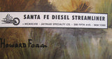 1948 Santa Fe Diesel Streamliner Vintage Railroad Train Poster