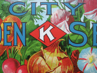 1900 City K Antique Vintage Victorian Seed Poster Label Sign