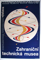 1958 Prague signed Czechoslovakia National Technical Museum Poster