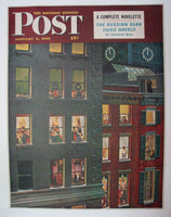 1948 John Falter NYC Apartment Dwellers New Years Sat Eve Post Poster