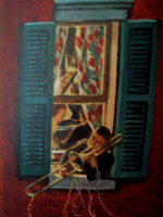 1948 John Falter NYC Apartment Dwellers New Years Sat Eve Post Poster